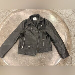 Zara Black Faux Leather Jacket